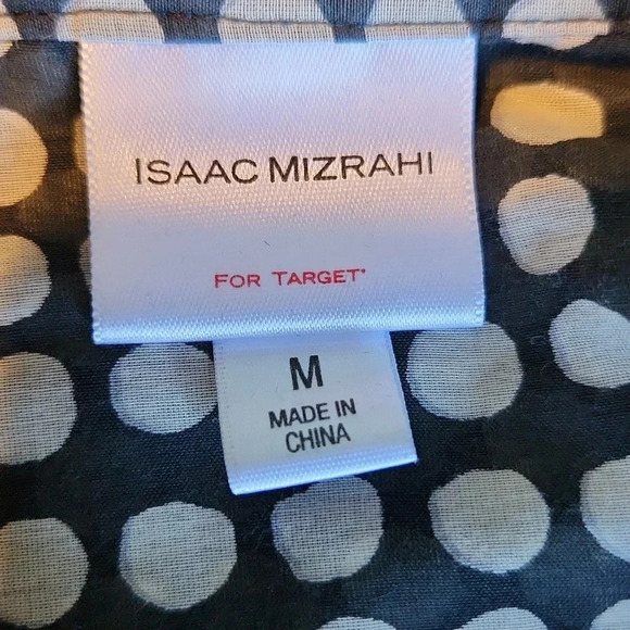 Isaac Mizrahi Black & White Button Down Top - Picture 13 of 14